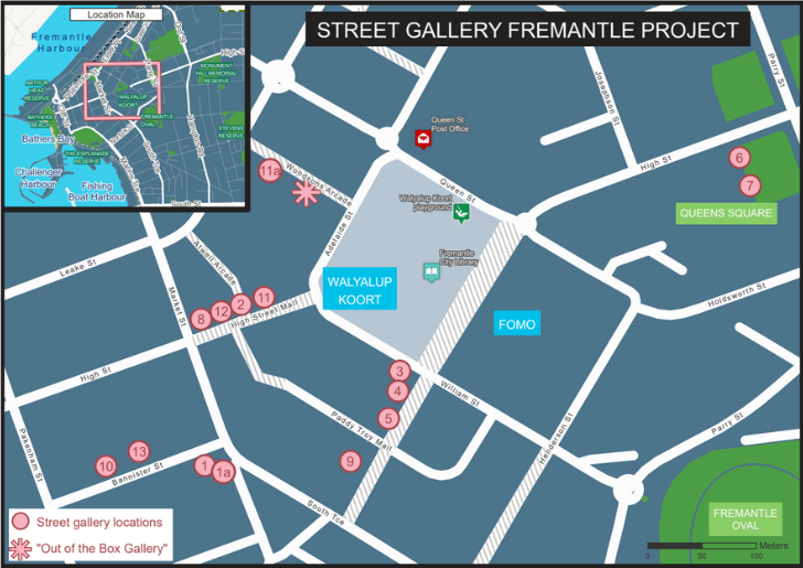 Fremantle Street Gallery map