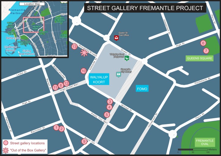 Street Gallery Fremantle Project - map