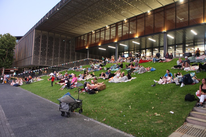 Christmas movies on the lawn at Walyalup Koort.