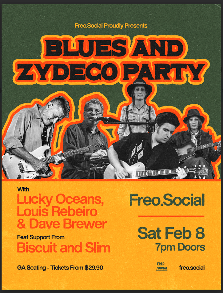 Freo.Social Blues and Zydeco Party poster.