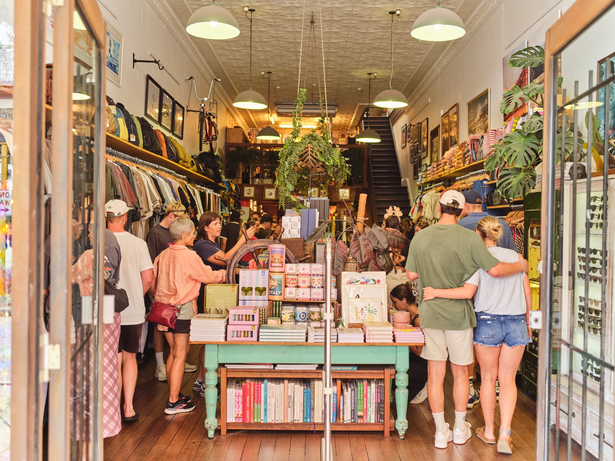 Shoppers browsing at Three Stories Fremantle
