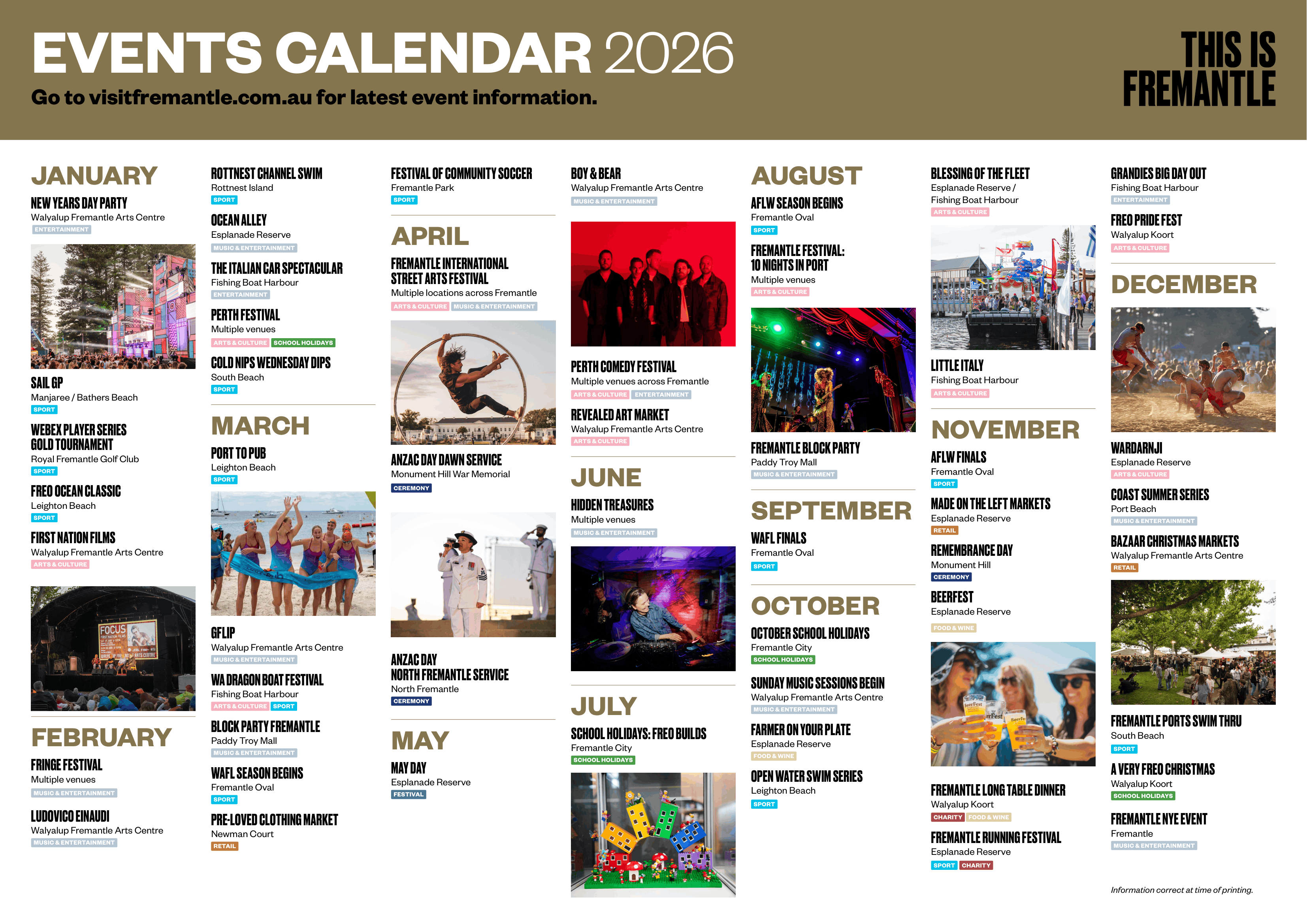 2026 Events Calendar