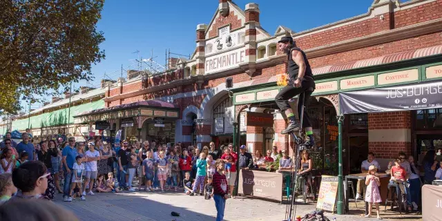 Busker at Fremantle Markets