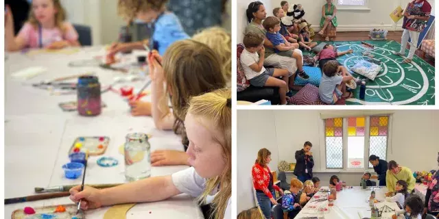 School holiday fun at the Walyalup Aboriginal Cultural Centre.