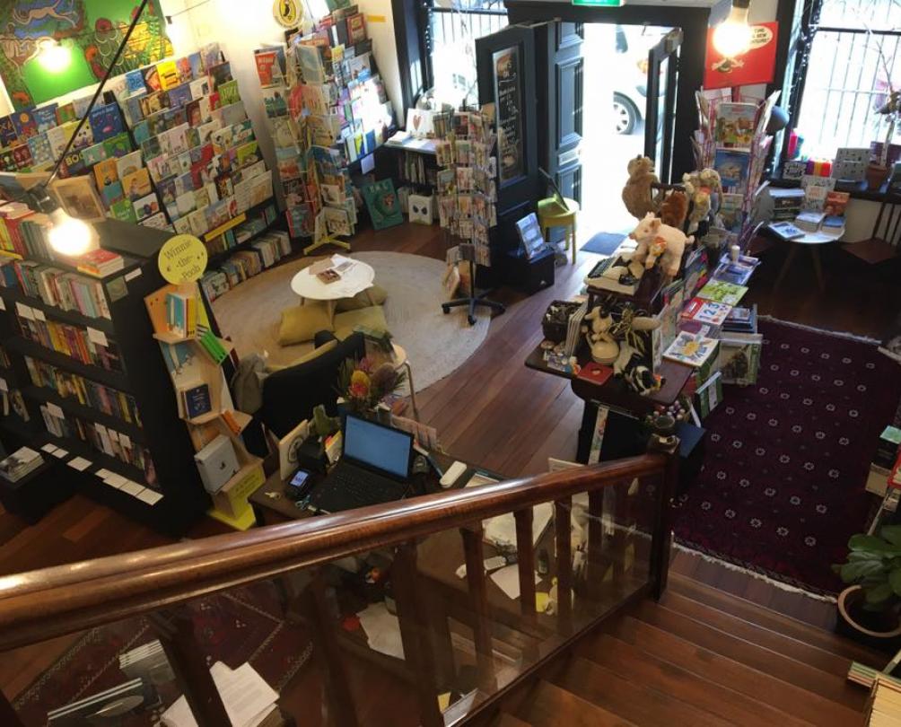 Interior of Paper Bird Children's Books and Arts store