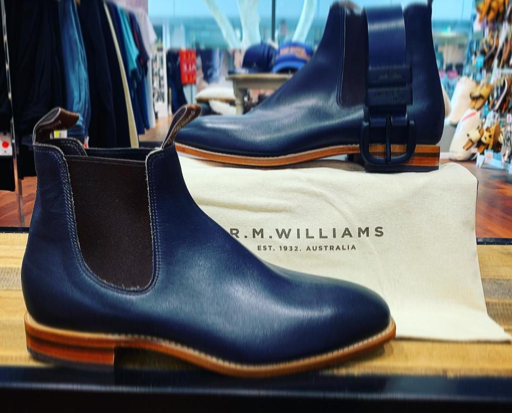 picture of R M Williams boots in store