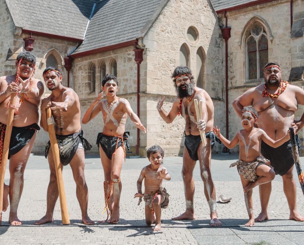 Traditional welcome ceremony in Walyalup Koort