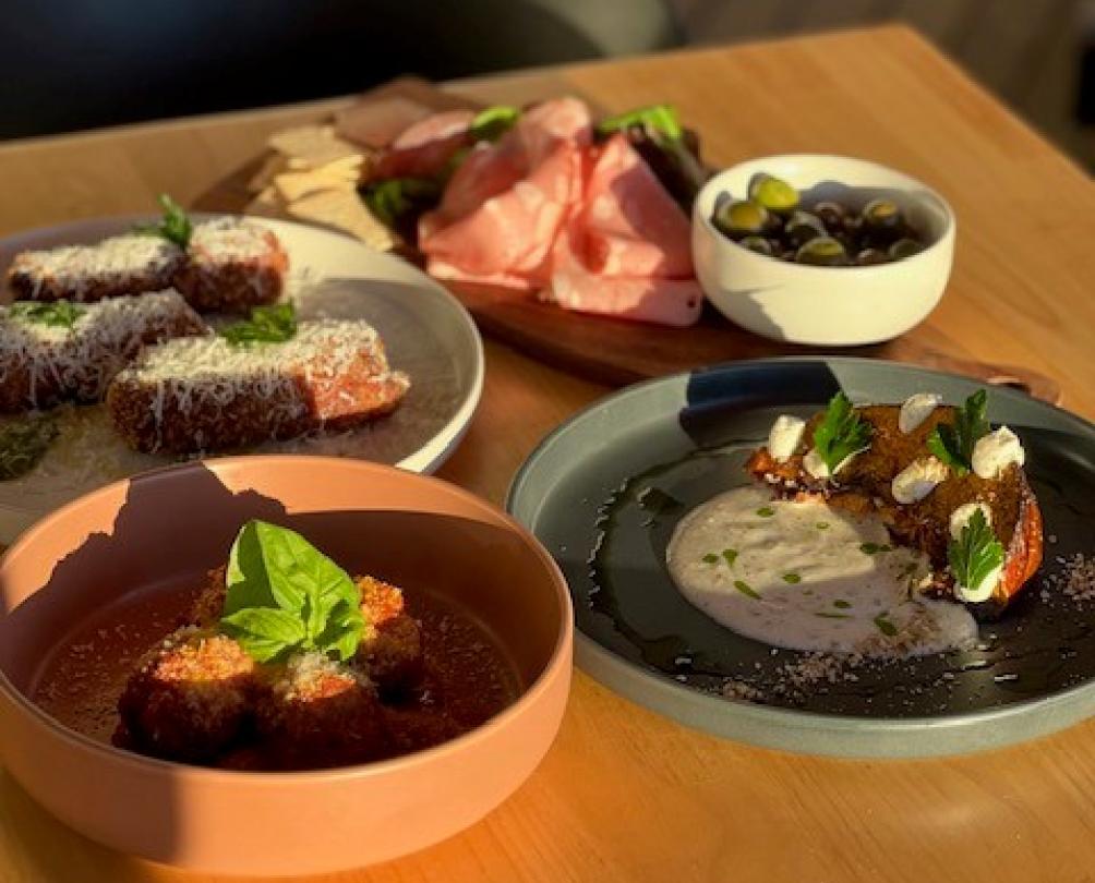 Plates of beautiful food at Nonna's Pizzeria & Cucina in Fremantle 