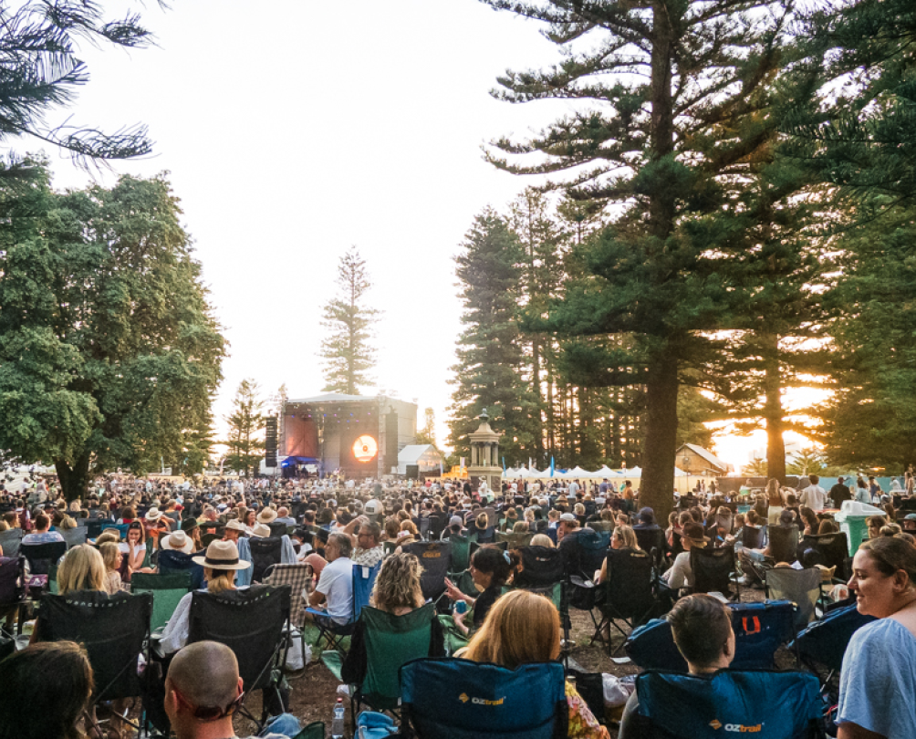 Summersalt at the esplanade, crowd seated