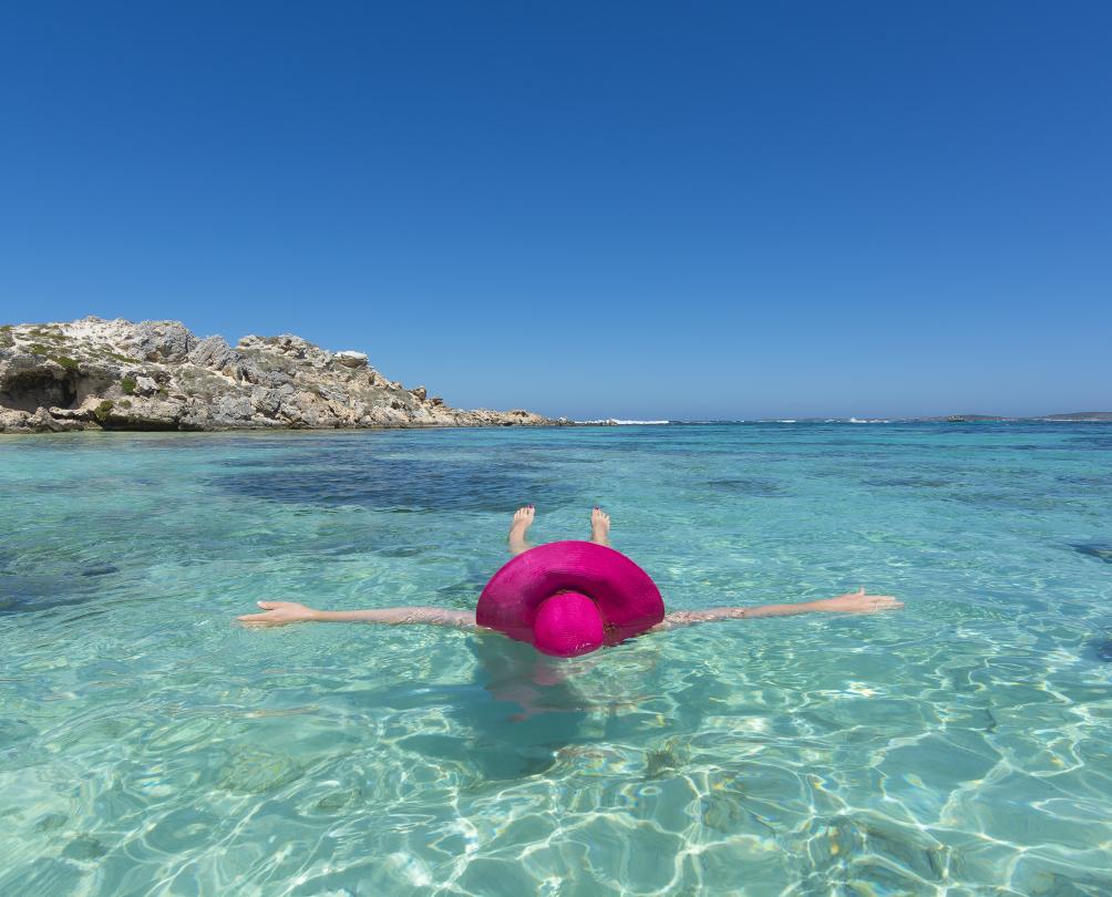 Floating in Salmon Bay at Wadjemup / Rottnest Island