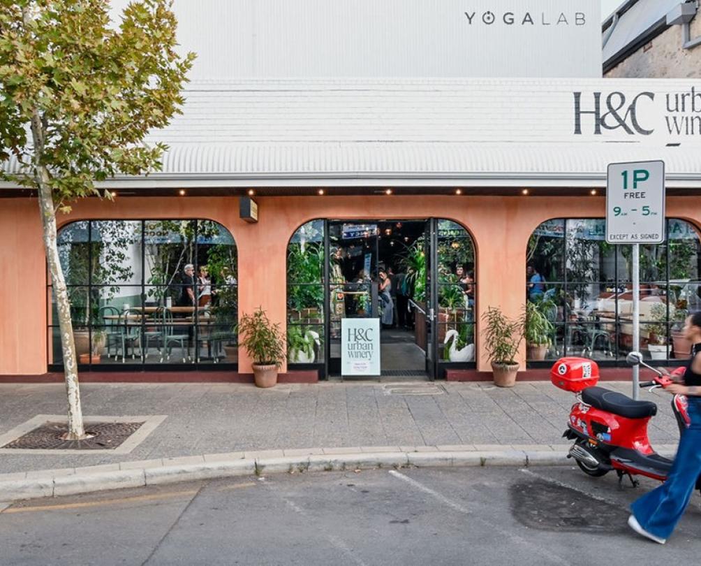 H&C Urban Winery streetfront.