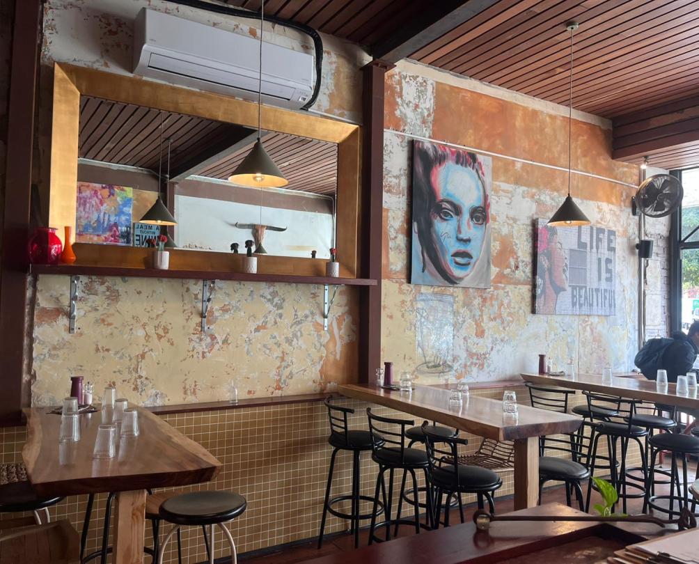 Interior of the Pickled Poppy restaurant in Fremantle.