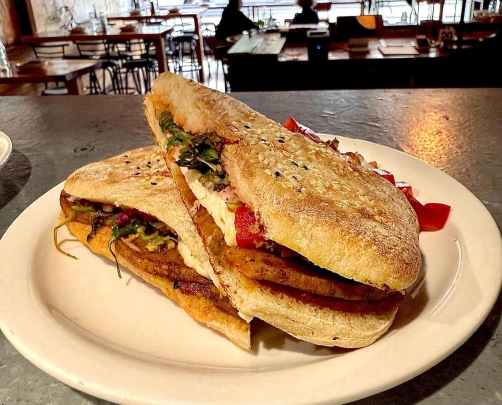 A sandwich served at the Pickled Poppy restaurant Fremantle.