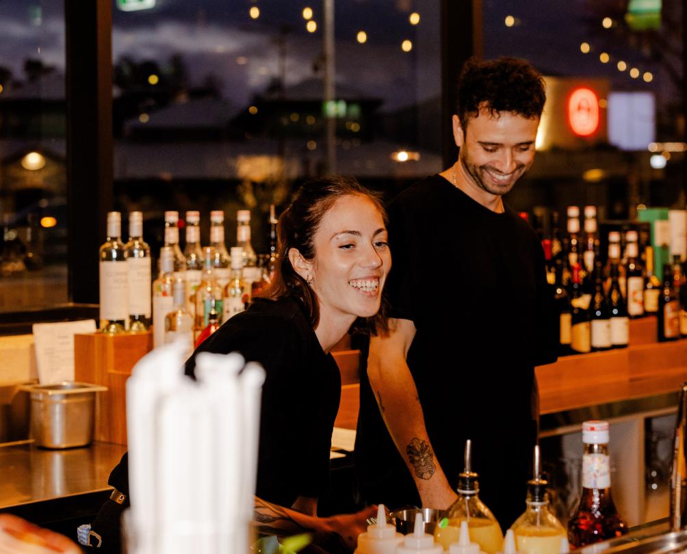 Bar staff at Moon and Mary.
