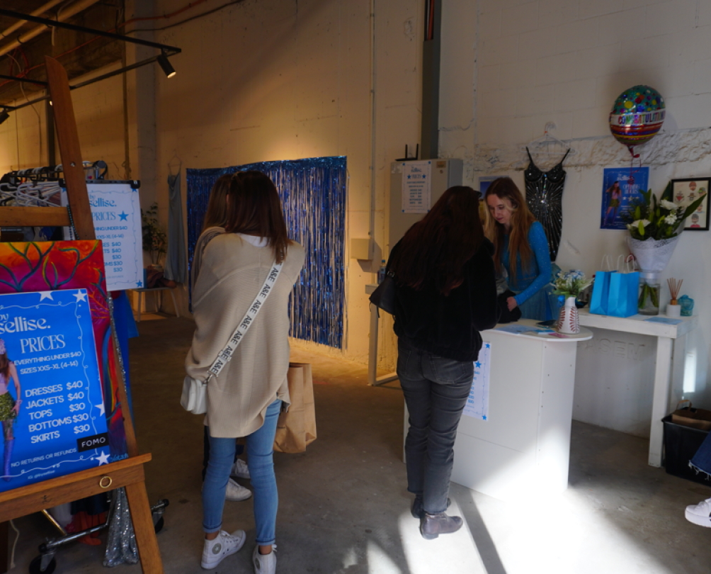 People browsing inside a store.
