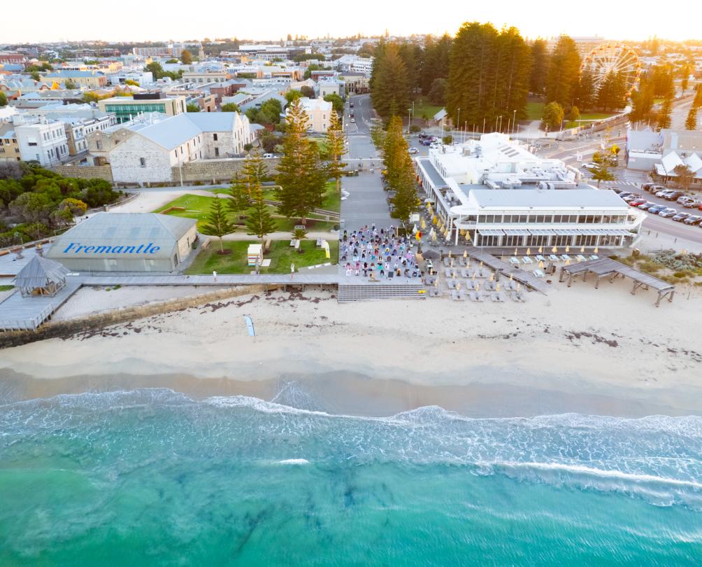 ariel view of Bathers Beach 