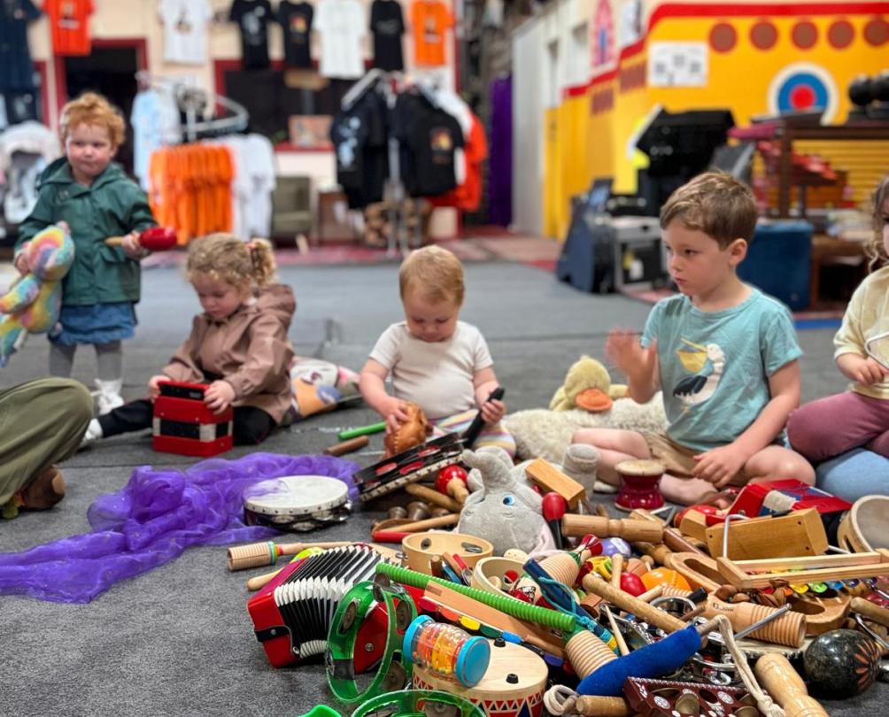 babies and young children at Baba Laba musical playtime at Penny Lane in Fremantle 