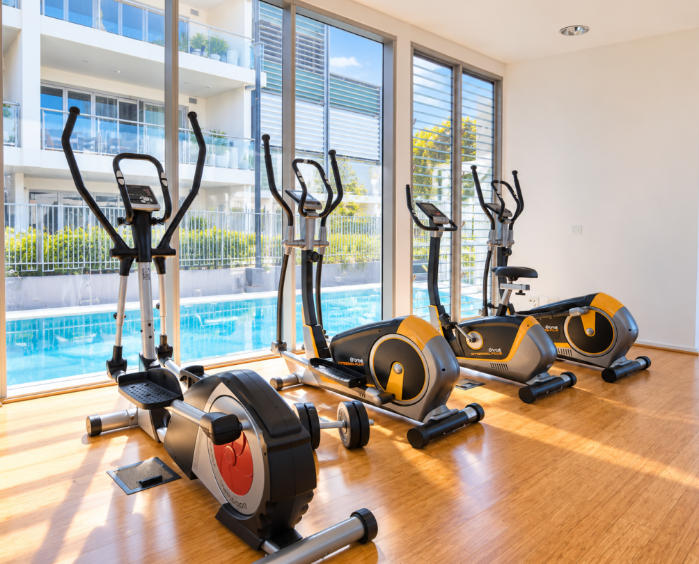 the gym at Stay Freo on High Street in Freo