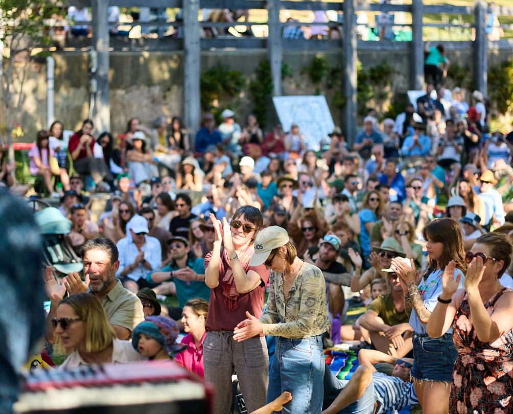 a crowd at Sunday Music at Walyalup Fremantle Arts Centre
