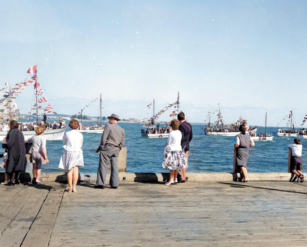 a historical photo from the 1960 Blessing of the Fleet 