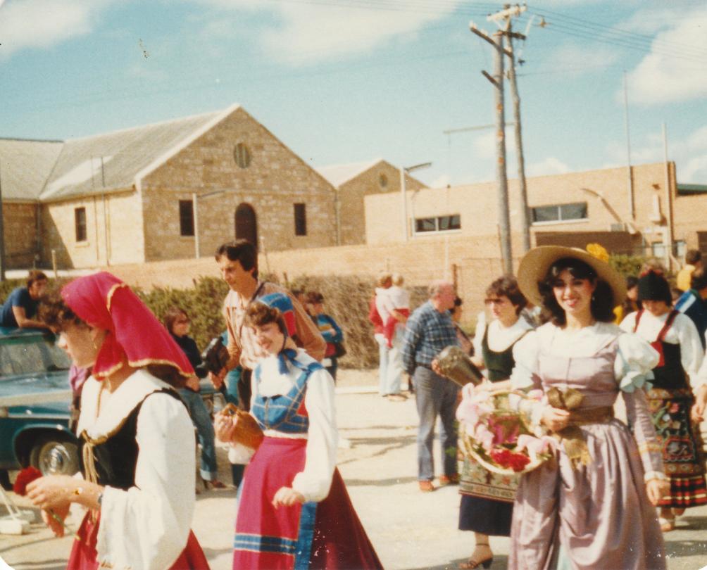 women in traditional dressing at Blessing of the Fleet 