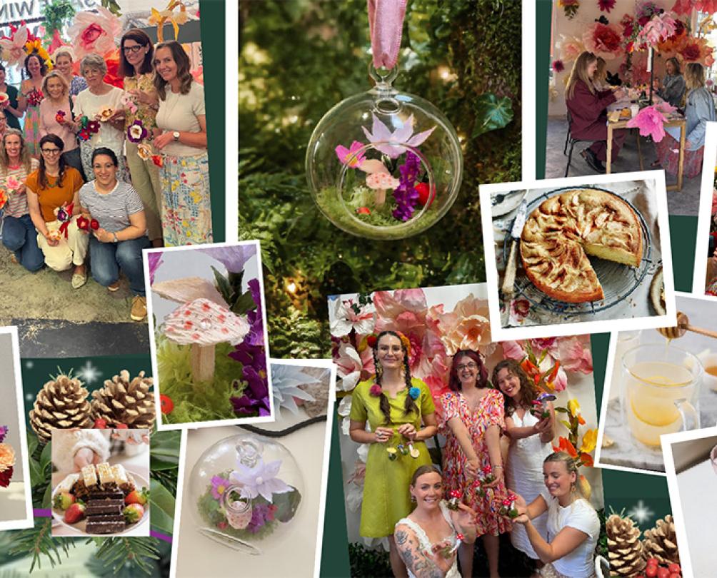 an event banner for fairy ornaments workshops at Jotterbooks in Fremantle