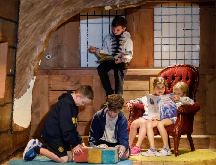 Kids playing at WA Shipwrecks Museum 