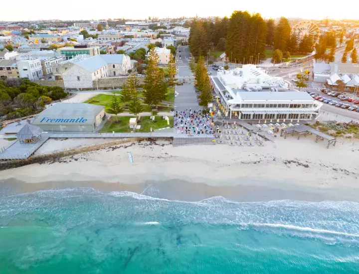 ariel view of Bathers Beach 